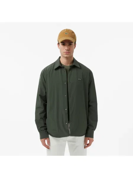 Lacoste Pikowana Wodoodporna Bluza Wierzchnia zielona