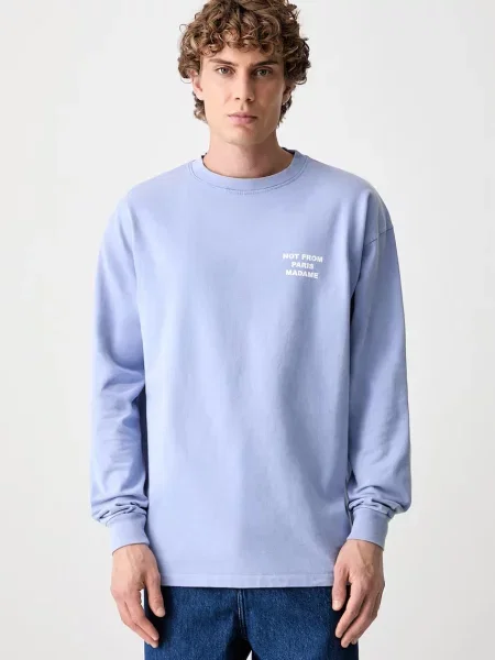 Drôle de Monsieur longsleeve Slogan niebieska