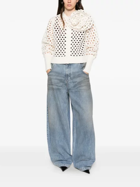 Cardigan Blumarine cu aplicații alb
