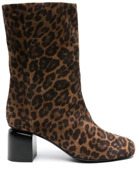 Botine Pierre Hardy cu imagine cu model leopard maro