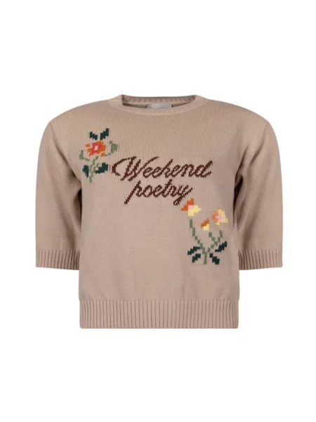 Sweter Weekend Max Mara beżowy
