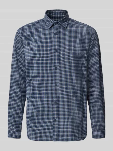 Koszula casualowa o kroju regular fit z kołnierzykiem typu kent model CARTER' Jack & Jones granatowa