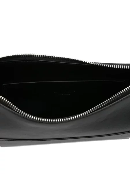 Geanta de piele Marni din piele negru