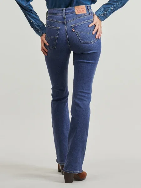 Džínsy so strihom ku čižmám Levi's s vysokým pásom modrá
