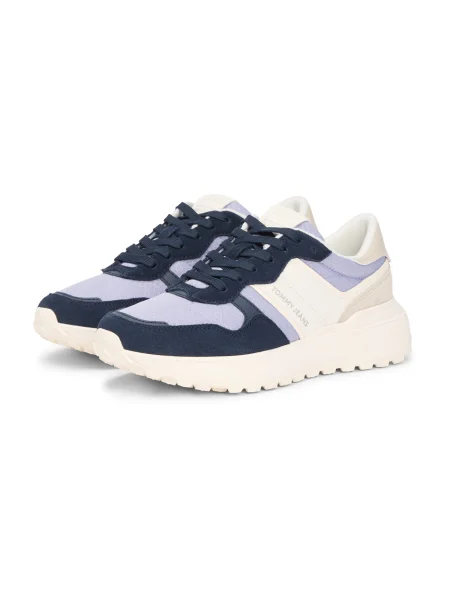 Dámske topánky Tommy Jeans Cleated Runner dark night navy tmavo modrá