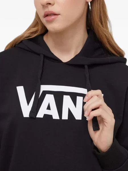 Hanorac cu glugă Vans cu glugă cu autograf negru