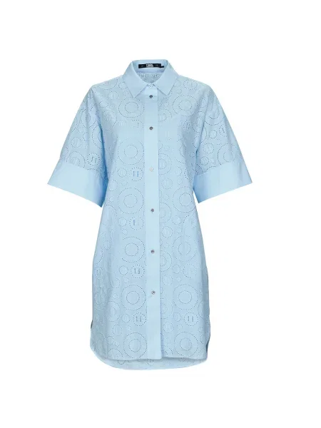 Rochie tip cămașă Karl Lagerfeld cu broderie scurtă