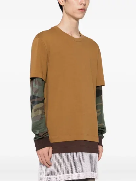 Tricou Givenchy cu broderie maro