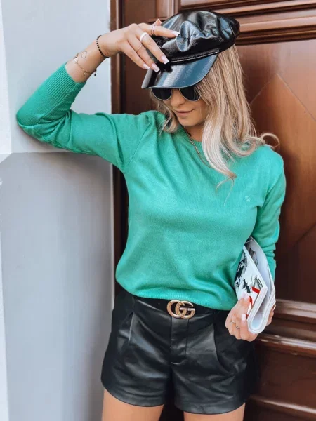 Sweter klasyczny REGALIA Dstreet zielony
