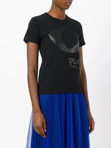 Tričko Comme Des Garçons Play s potiskem černé