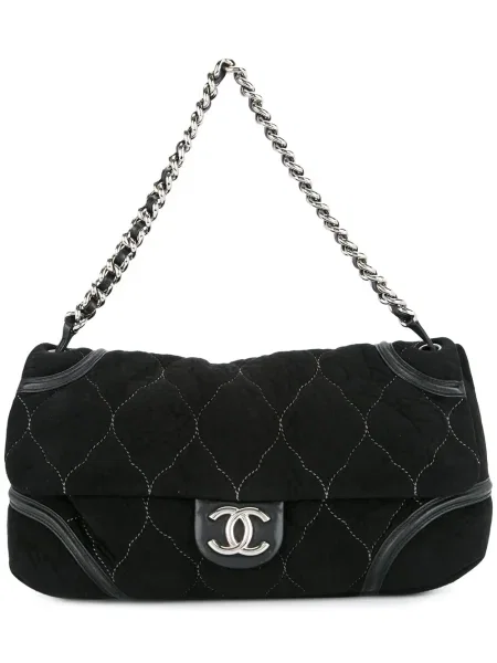 Prošívaný náhrdelník Chanel Pre-owned černý