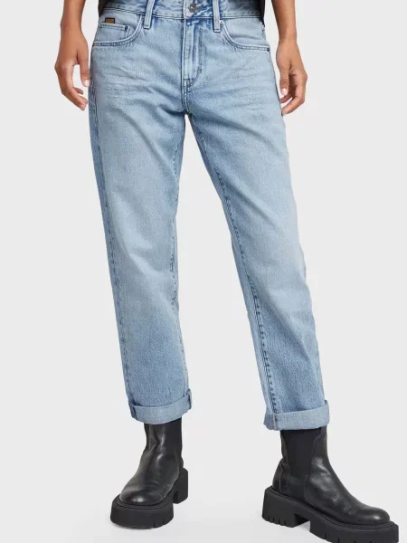 Джинси бойфренди G-star Raw блакитні