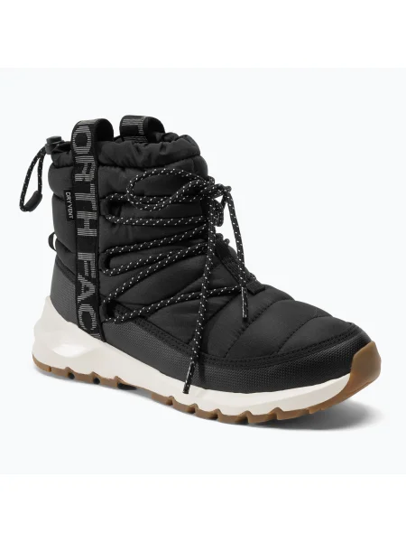 Дамски ботуши за трекинг The North Face Thermoball Lace Up black/gardenia white бяло