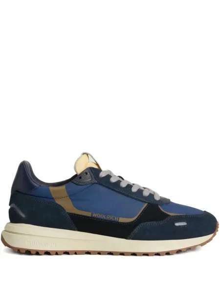 Sneakerși Woolrich din piele de căprioară albastru