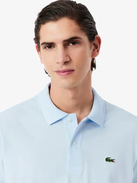 Поло Lacoste голубое