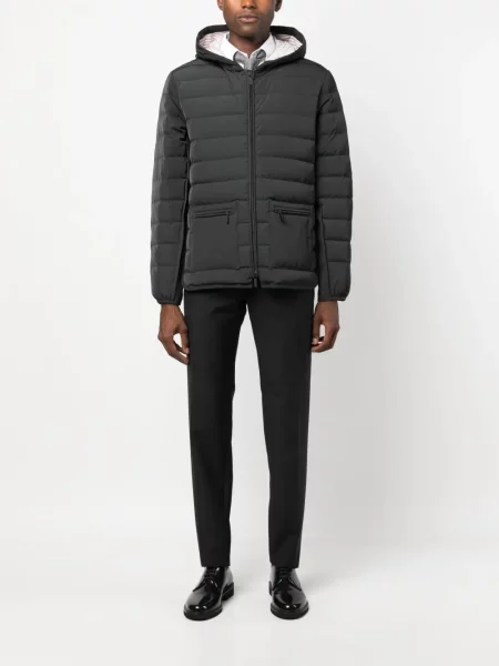 Dryžuotas striukė Thom Browne pilka