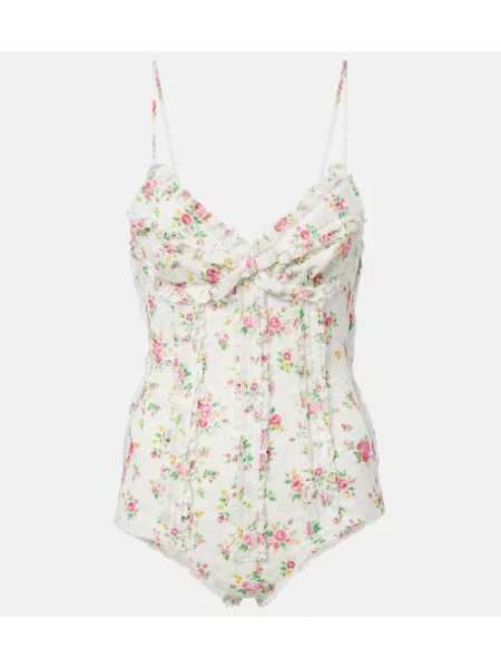 Body Shushu/tong cu model floral alb