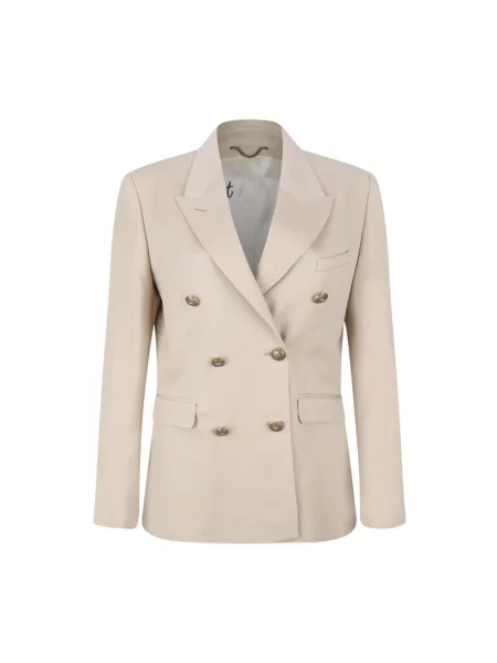 Marynarka Golden Goose wełniana dwurzędowa beżowa