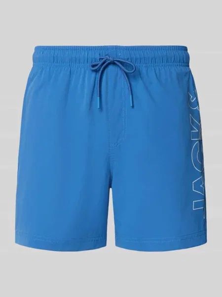 Kąpielówki Jack & Jones z nadrukiem niebieskie