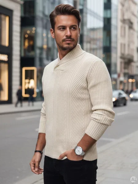 Sweter Dstreet beżowy