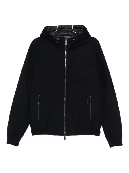 Palton Moorer cu glugă albastru