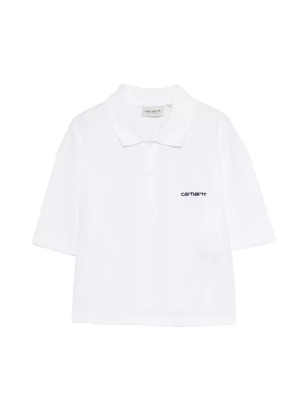Carhartt WIP W S/S Carhartt Script Polo TS biała