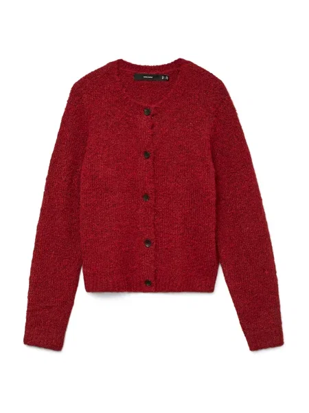 VERO MODA Geacă tricotată VMNovah bordeaux roșu