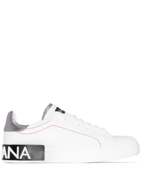 Sneakerși Dolce & Gabbana Portofino din piele alb