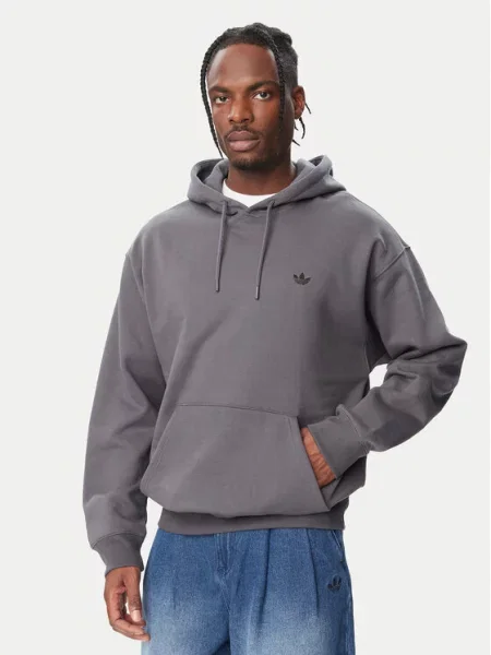 Adidas Hanorac Trefoil Essentials închis gri