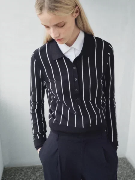 Джемпер MANGO темно-синій поліамід/поліестер синій