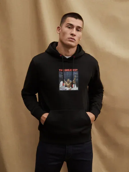 Kapucnis melegítő felső Celio fekete