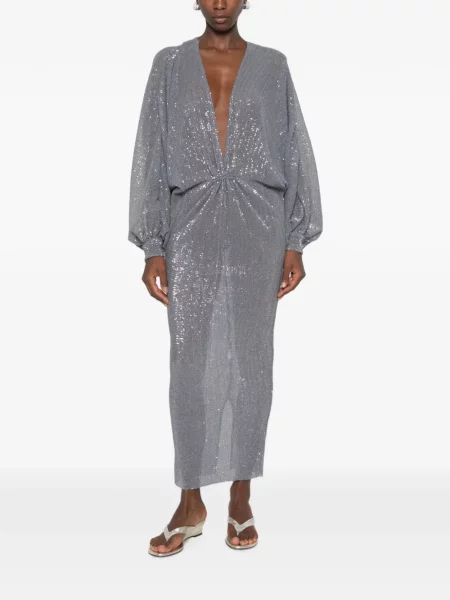 Rochie maxi L'idée cu paiete gri