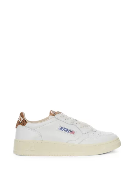 Sneakerși Autry cu imagine cu model leopard alb