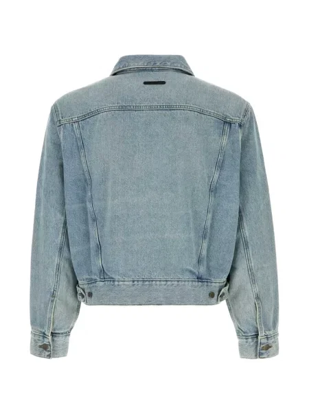 Дънково яке Fear Of God Essentials с автограф синьо