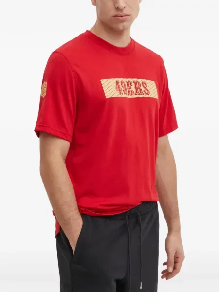 Slip de baie Nike cu cordon cu imagine tricotate albastru