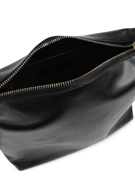 Кожена кожена чанта Furla черно