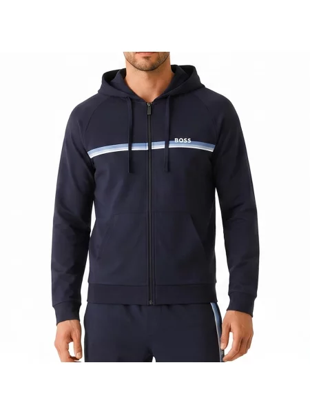 BOSS Bluza Authentic Granatowy niebieska