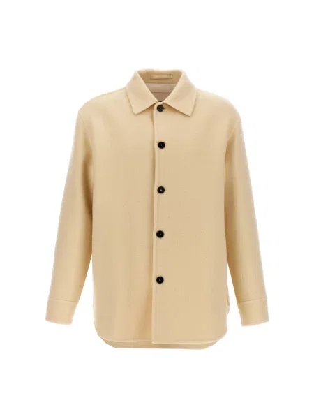 Kurtka Jil Sander wełniana beżowa