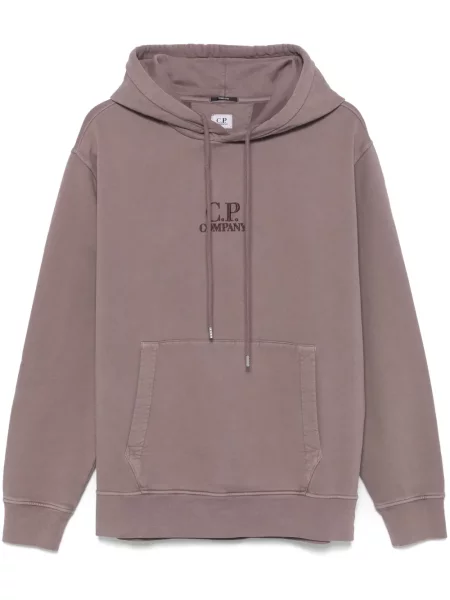 Hanorac cu glugă C.p. Company cu broderie violet