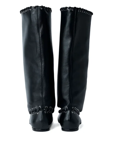 Botine August Barron din dantelă negru
