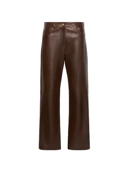 Pantaloni 's Max Mara din piele maro