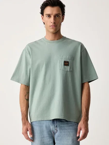 Levi's T-shirt SS WORKWEAR PKT zielona
