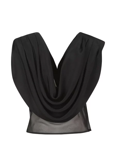 Top La Collection drapat negru
