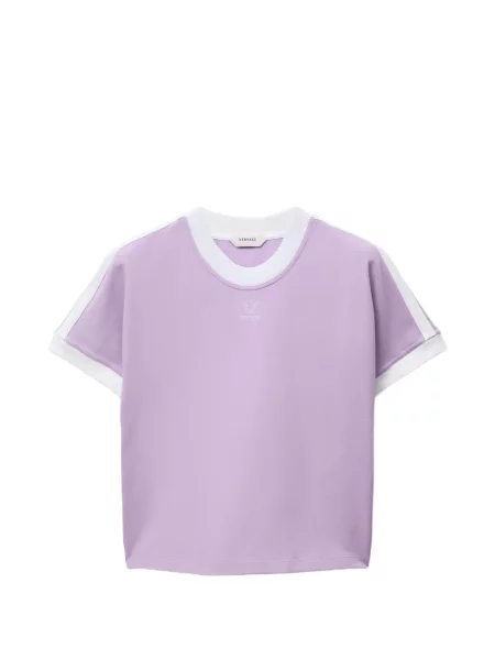 Tricou Versace din jerseu cu autograf violet