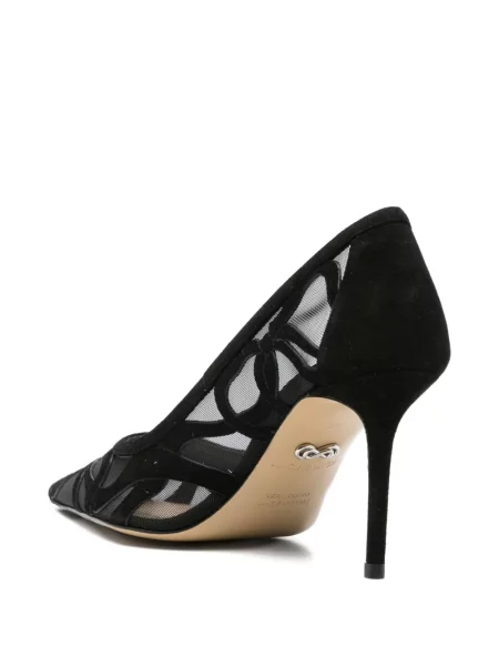 Pantofi cu toc Mach & Mach plasă negru