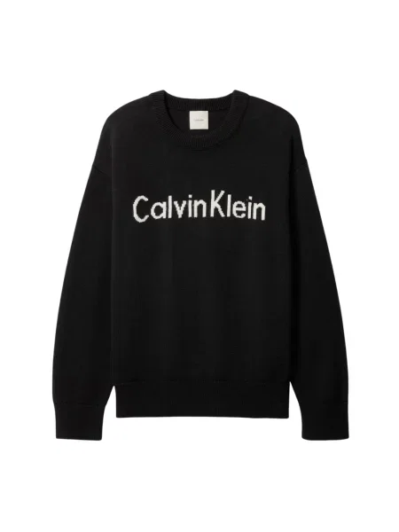 Sweter Calvin Klein Jeans z logo czarny