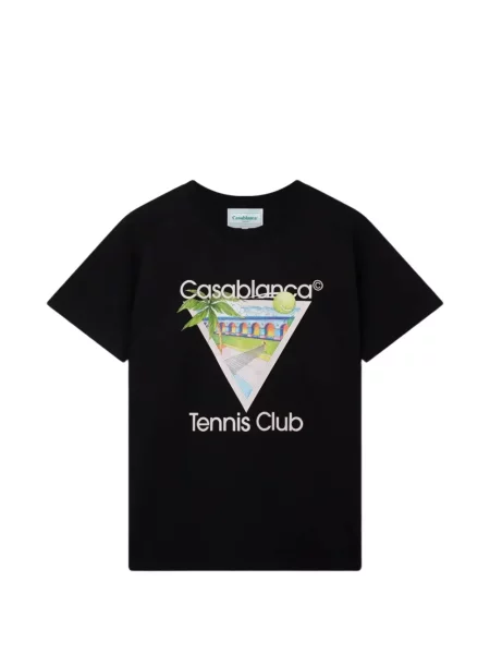 Tricou Casablanca cu imagine tenis negru