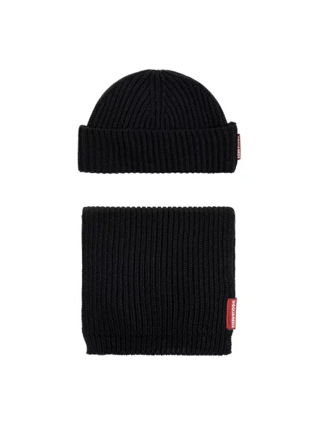 Czapka Dsquared2 wełniana czarna