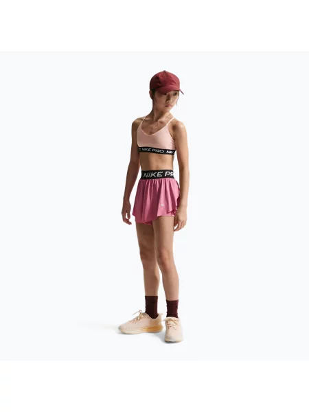 Gyerek rövidnadrág Nike Pro Dri-Fit peony/black/white. Méret: fehér