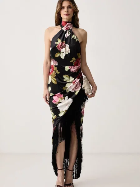 Retrofete сукня halter велюрова Winrey